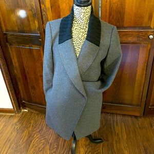 Theory jacket Wool with knit collar